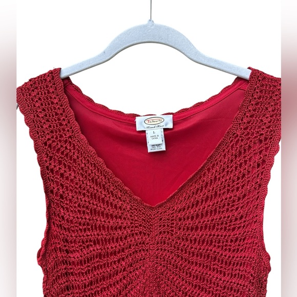 Talbots Vibrant Red Knit Top Size L - Picture 3 of 7